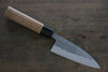 Seisuke Blue Steel No.2 Nashiji Ajikiri 105mm Chestnut Handle - Japanny - Best Japanese Knife