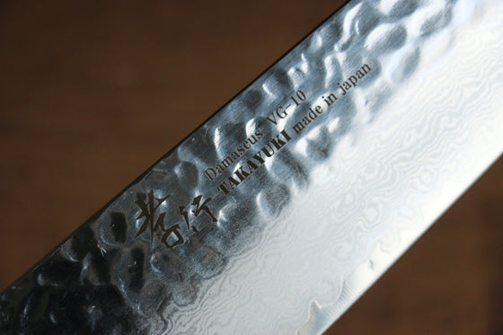 Sakai Takayuki Nanairo VG10 33 Layer Kengata Gyuto 190mm ABS resin(Tortoiseshell) Handle - Japanny - Best Japanese Knife