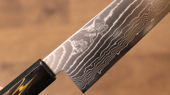 Kajin Cobalt Special Steel Damascus Gyuto 240mm Lacquered Handle - Japanny - Best Japanese Knife