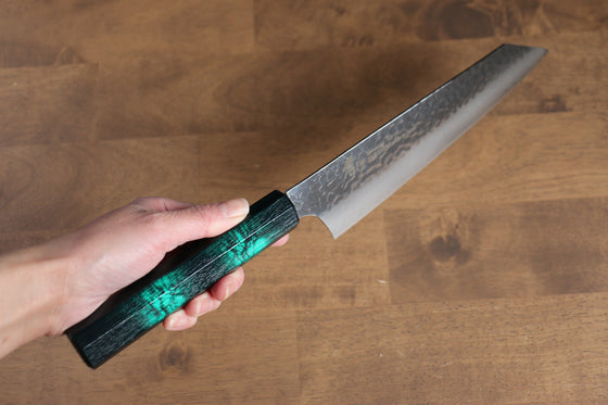 Sakai Takayuki Nanairo VG10 33 Layer Kengata Gyuto 190mm ABS resin(Green tortoiseshell) Handle - Japanny - Best Japanese Knife