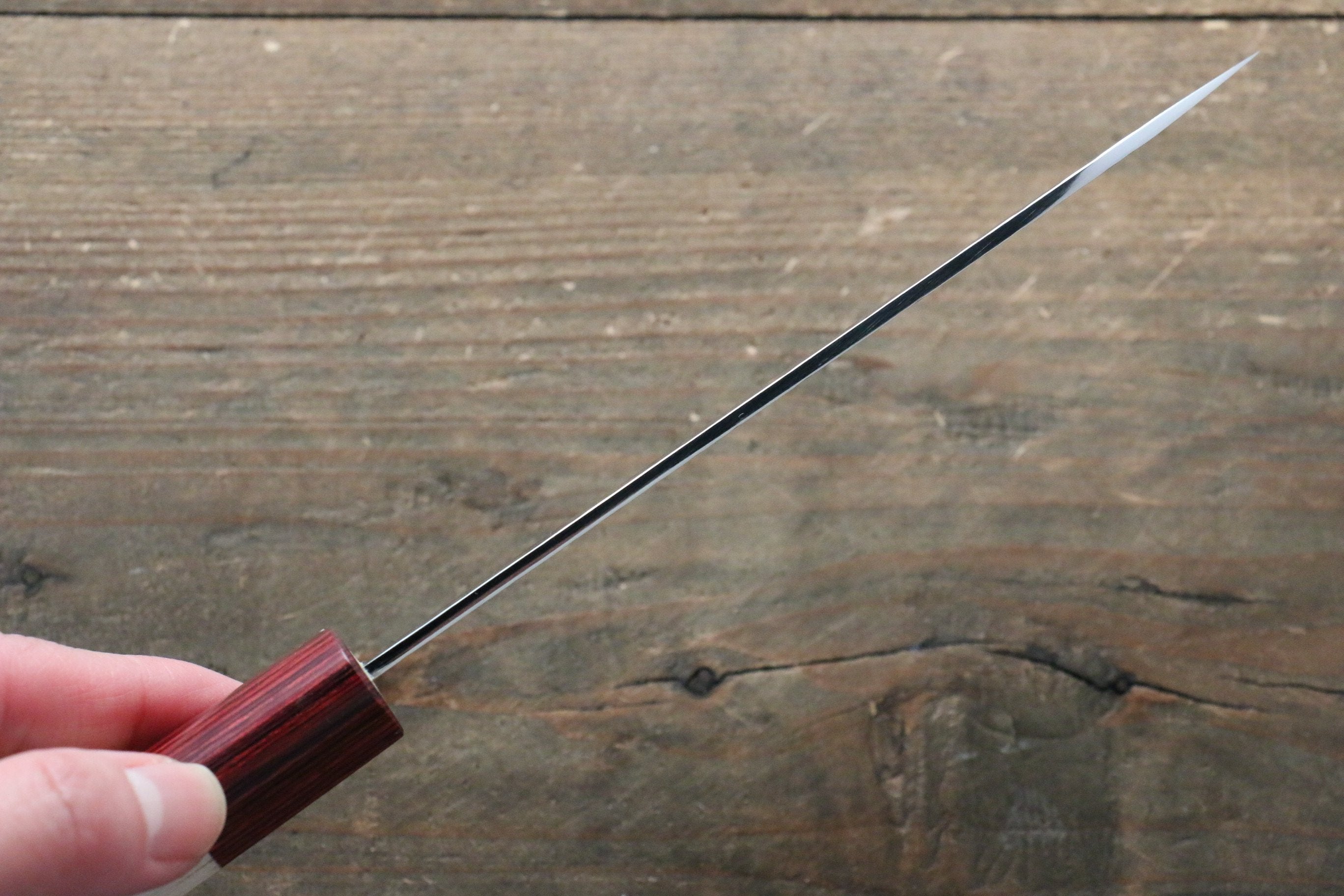 Seisuke VG10 16 Layer Hammered Damascus Petty-Utility 135mm with Magnolia Handle - Japanny - Best Japanese Knife