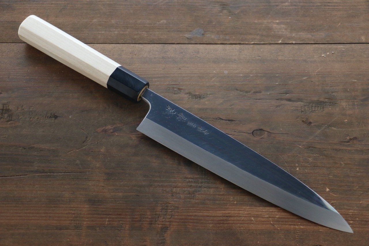 Sukenari Blue Steel No.2 Hongasumi Mioroshi Deba Magnolia Handle - Japanny - Best Japanese Knife