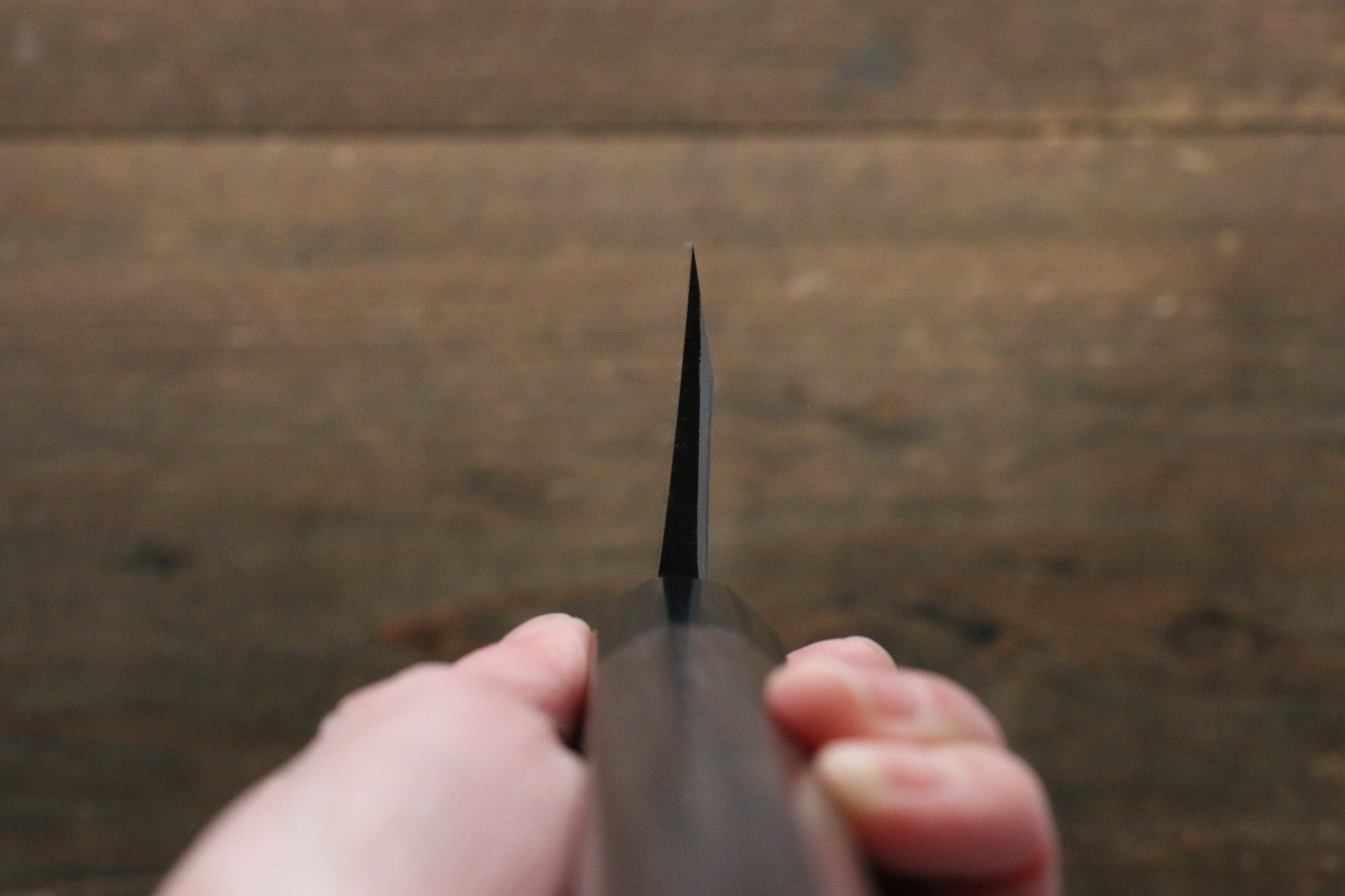 Hideo Kitaoka [Left Handed] Blue Steel No.2 Damascus Deba 180mm Shitan Handle - Japanny - Best Japanese Knife