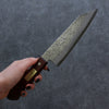 Seisuke Blue Super Hammered Bunka 165mm Red Pakka wood Handle - Japanny - Best Japanese Knife