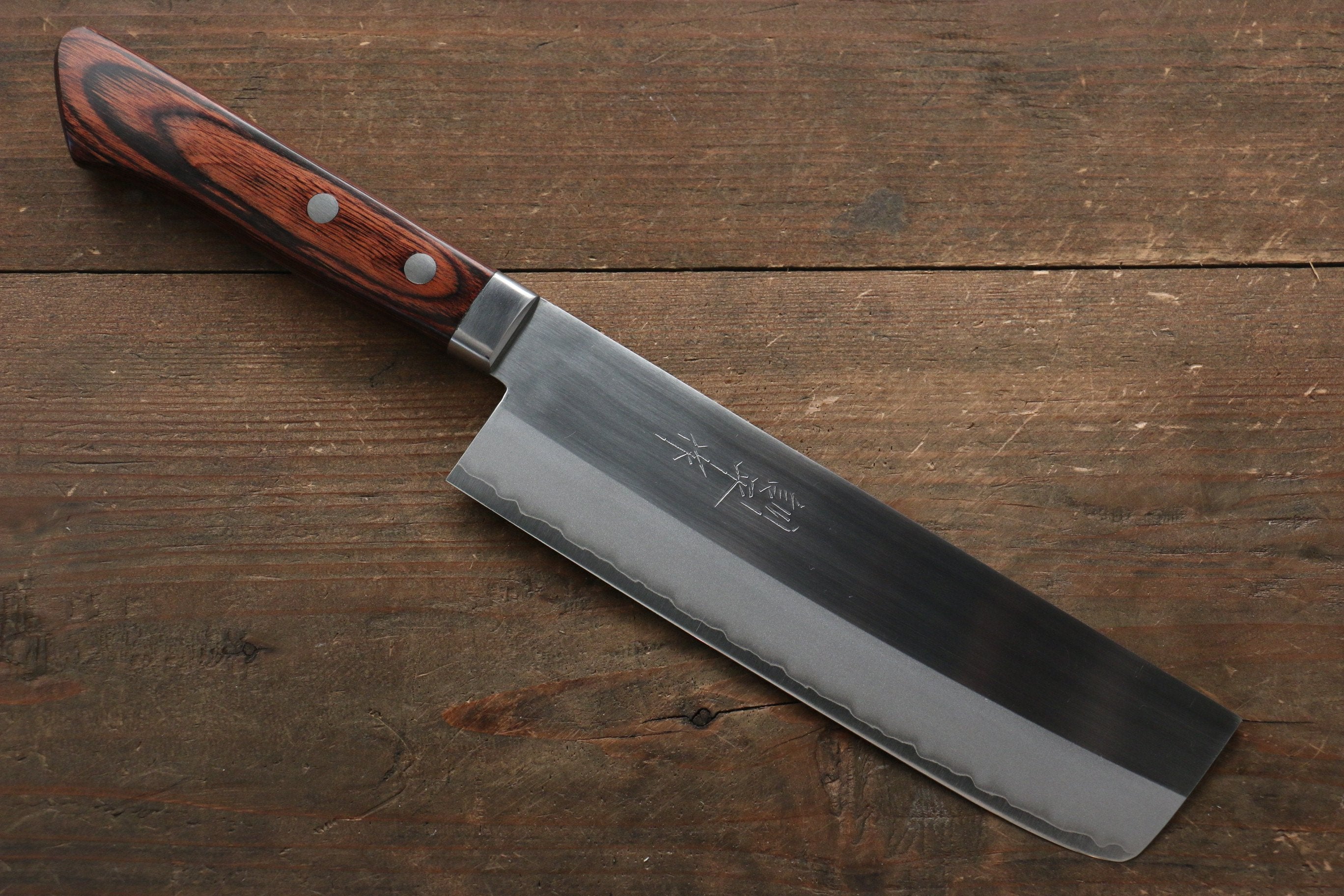 Kunihira VG1 Migaki Finished Usuba 165mm Mahogany Handle - Japanny - Best Japanese Knife
