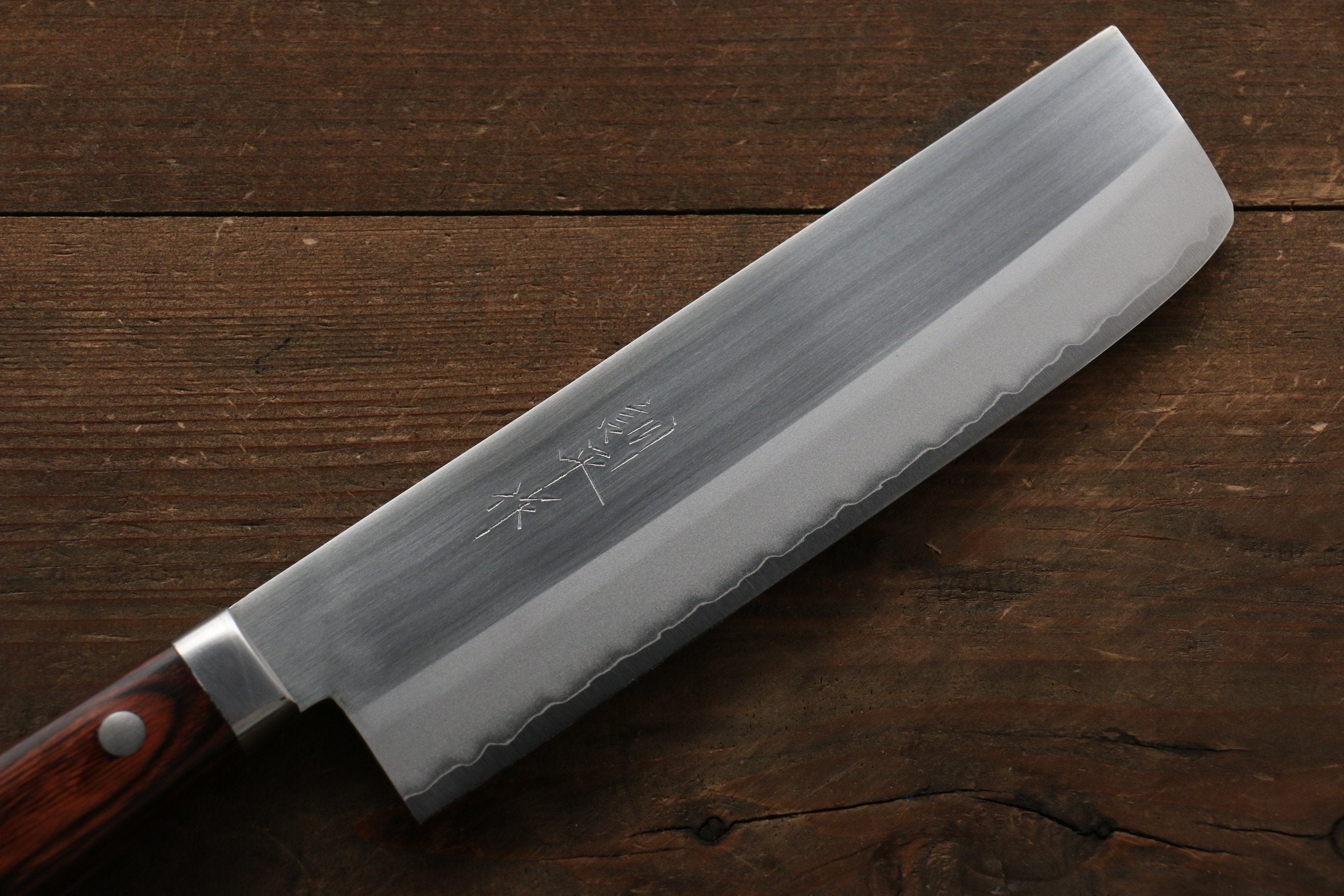 Kunihira VG1 Migaki Finished Usuba 165mm Mahogany Handle - Japanny - Best Japanese Knife