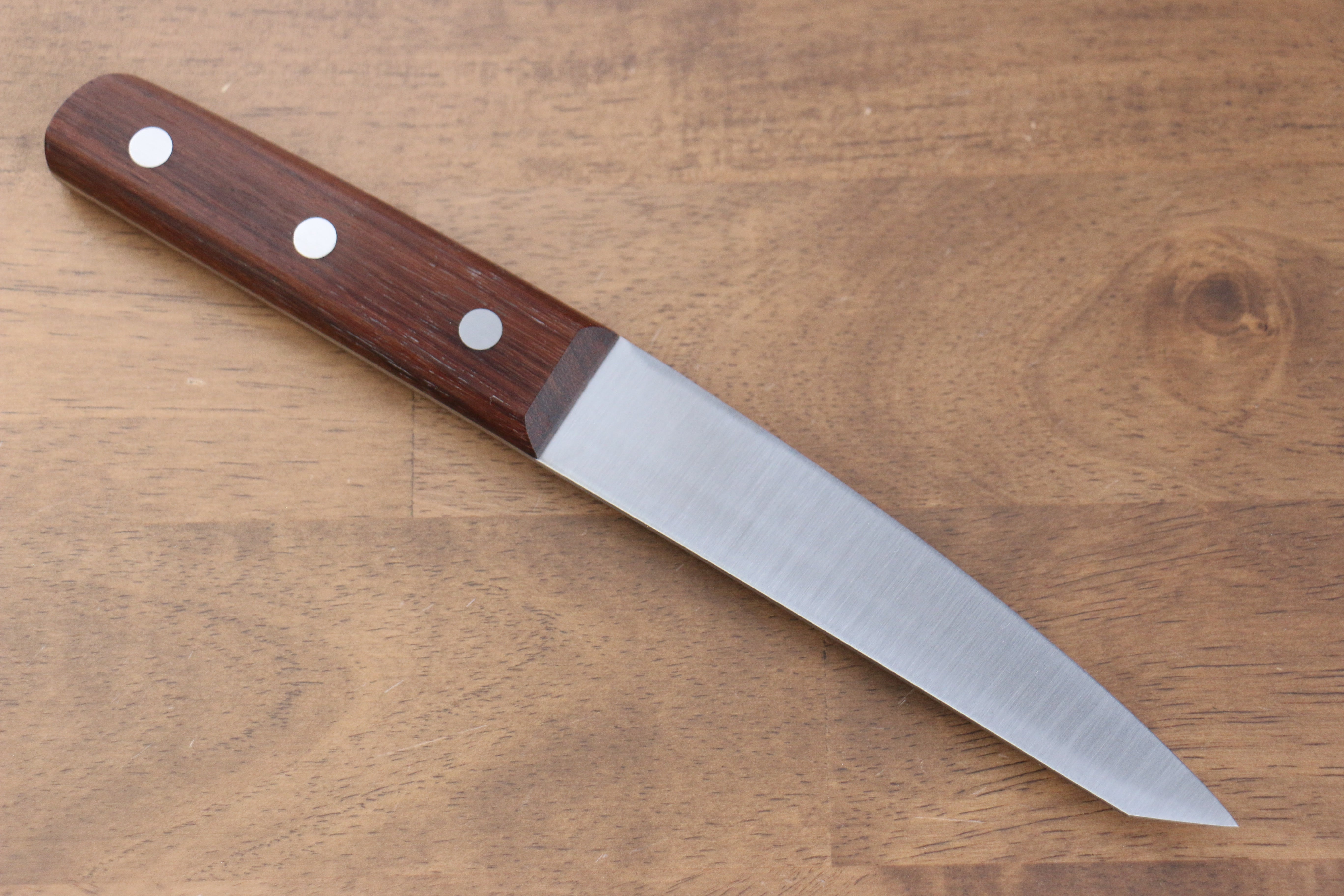 Seisuke Sanzoku Japanese Steel Honesuki Boning (Maru) 150mm Shitan Handle - Japanny - Best Japanese Knife