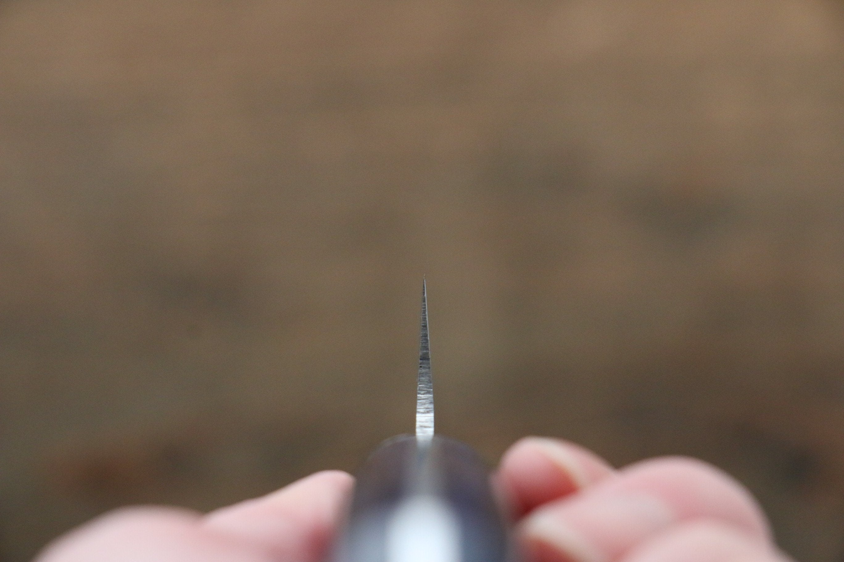 Seisuke Aotsuchi AUS10 Hammered Kiritsuke Petty-Utility 140mm Blue Pakka wood Handle - Japanny - Best Japanese Knife