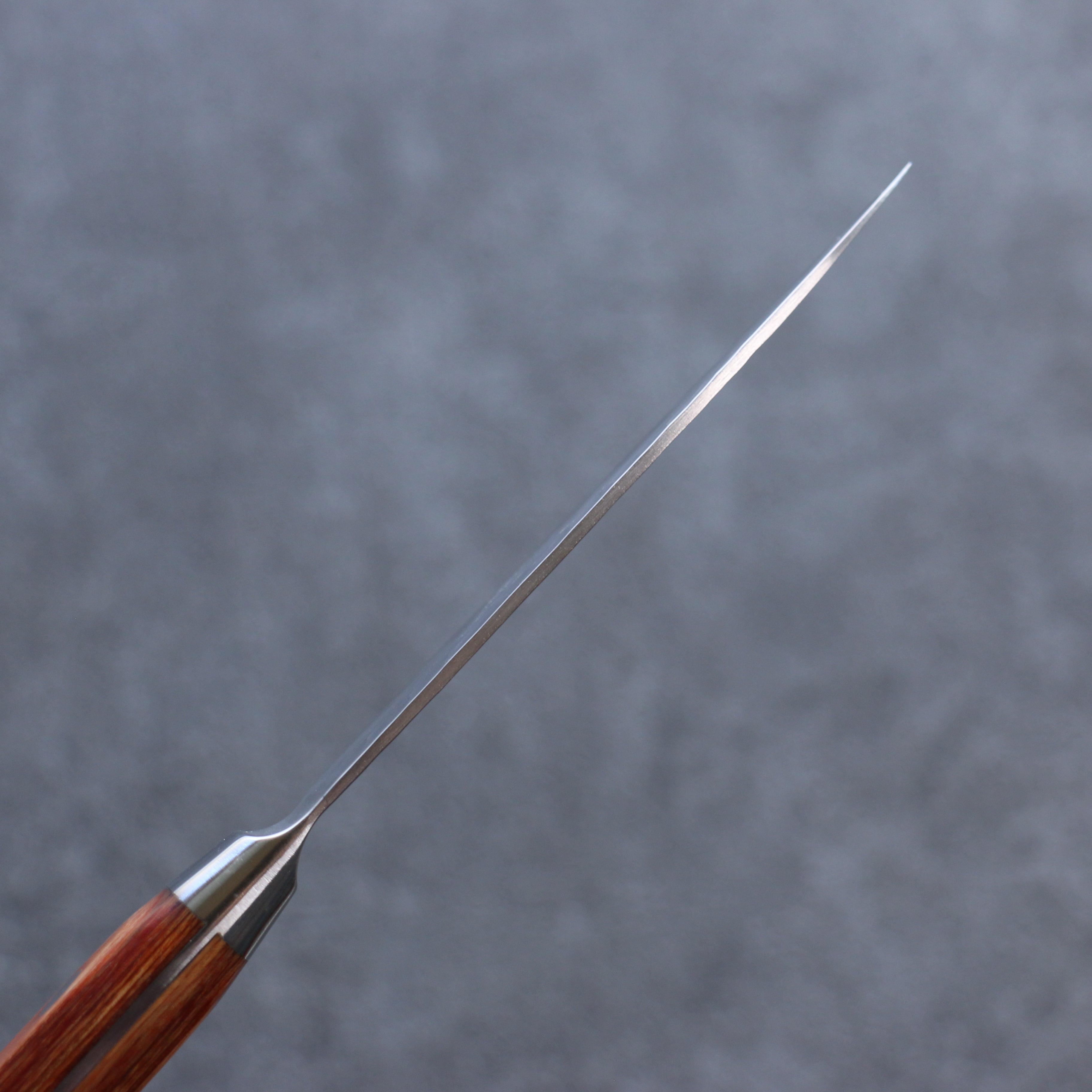 Sakai Takayuki VG5 Hammered Petty-Utility 90mm Brown Pakka wood Handle - Japanny - Best Japanese Knife