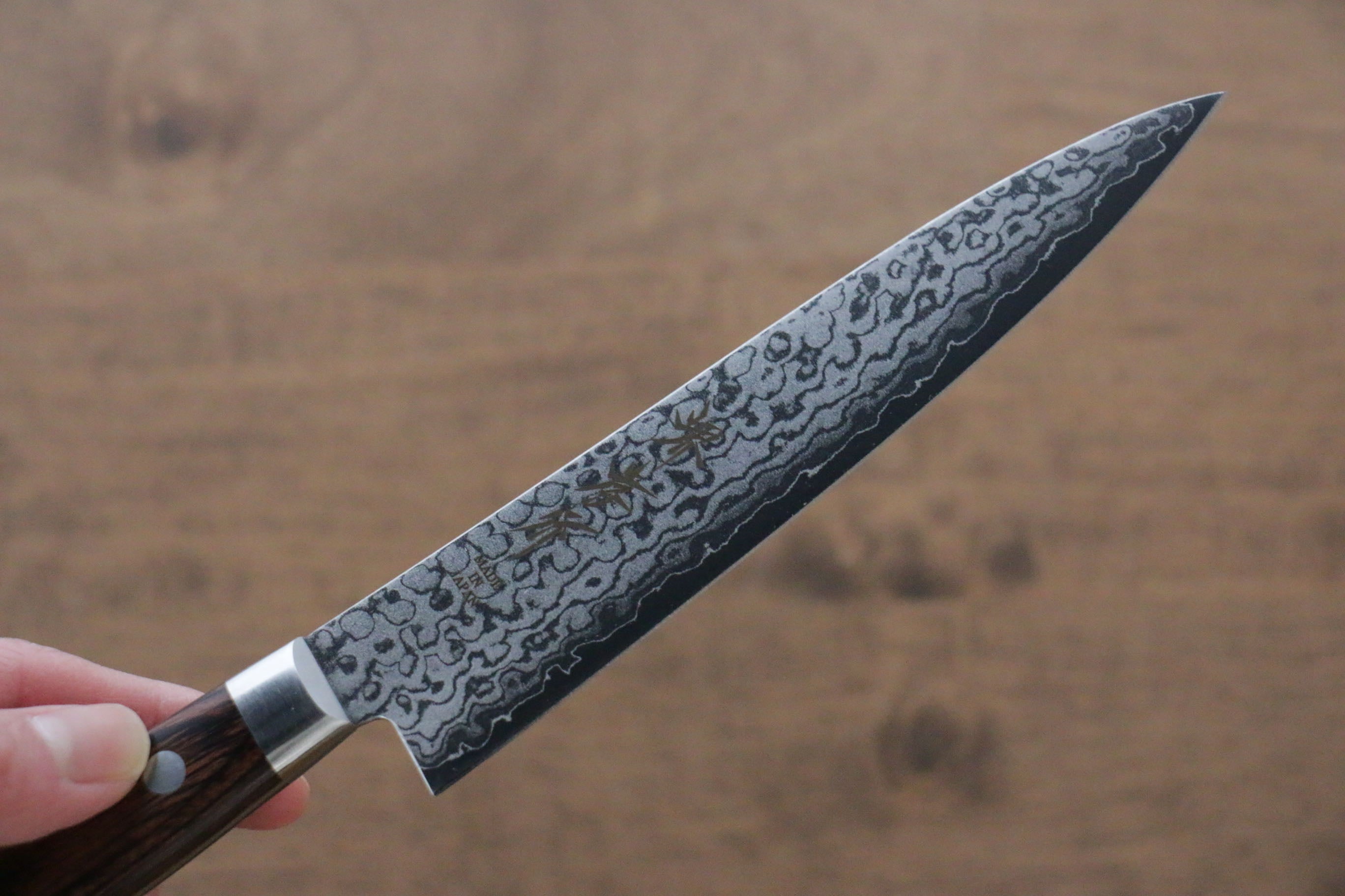 Sakai Takayuki VG10 17 Layer Damascus Mirrored Finish Petty-Utility 135mm - Japanny - Best Japanese Knife