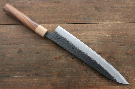 Seisuke Kokubyaku Blue Super Hammered Gyuto 240mm Morado Handle - Japanny - Best Japanese Knife