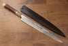 Sakai Takayuki Tenryu Uzushio Blue Steel No.2 Dragon Engraved Yanagiba 300mm Red Ebony Wood Handle with Sheath - Japanny - Best Japanese Knife