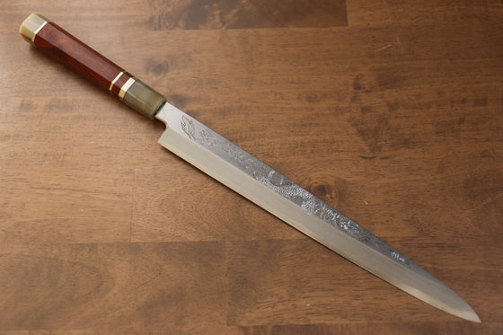 Sakai Takayuki Tenryu Uzushio Blue Steel No.2 Dragon Engraved Yanagiba 300mm Red Ebony Wood Handle with Sheath - Japanny - Best Japanese Knife