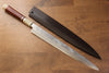 Sakai Takayuki Tenryu Uzushio Blue Steel No.2 Dragon Engraved Yanagiba 300mm Red Ebony Wood Handle with Sheath - Japanny - Best Japanese Knife