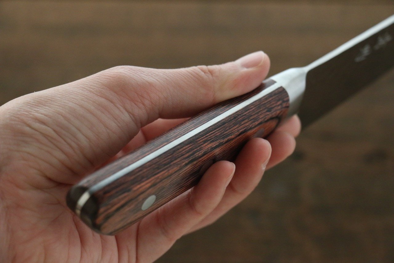 Seisuke VG10 33 Layer Damascus Santoku 180mm Mahogany Handle - Japanny - Best Japanese Knife