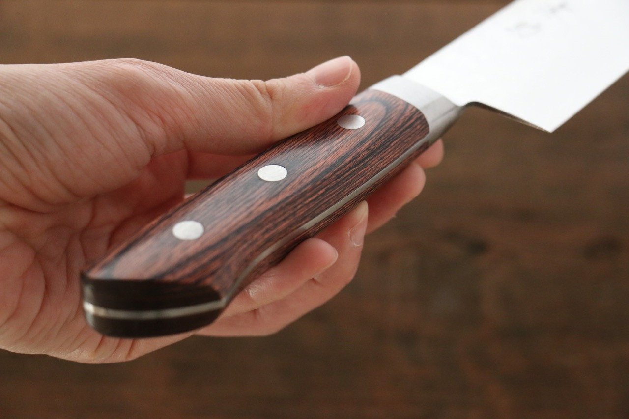 Seisuke VG10 33 Layer Damascus Santoku 180mm Mahogany Handle - Japanny - Best Japanese Knife