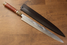  Sakai Takayuki Tenryu Uzushio Blue Steel No.2 Dragon Engraved Yanagiba 300mm Red Ebony Wood Handle with Sheath - Japanny - Best Japanese Knife