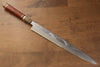 Sakai Takayuki Tenryu Uzushio Blue Steel No.2 Dragon Engraved Yanagiba 300mm Red Ebony Wood Handle with Sheath - Japanny - Best Japanese Knife