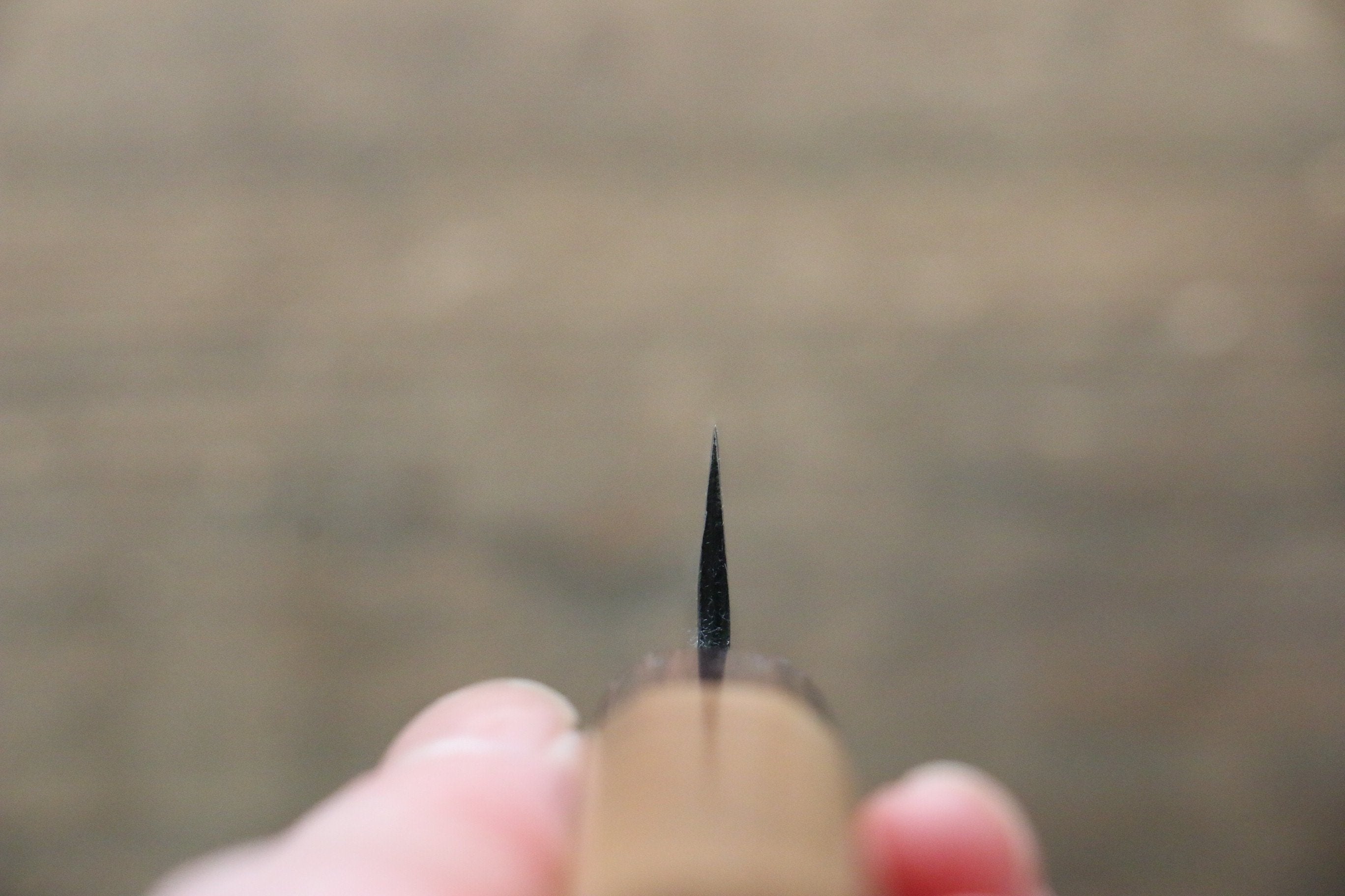 Sakai Takayuki Blue Super Hammered Black Finished Petty-Utility 135mm Keyaki (Japanese Elm) Handle - Japanny - Best Japanese Knife