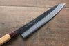 Sakai Takayuki Blue Super Hammered Black Finished Gyuto 240mm Keyaki (Japanese Elm) Handle - Japanny - Best Japanese Knife