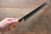 Sakai Takayuki Blue Super Hammered Black Finished Gyuto 240mm Keyaki (Japanese Elm) Handle - Japanny - Best Japanese Knife