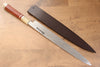 Sakai Takayuki Tenryu Uzushio Blue Steel No.2 Dragon Engraved Yanagiba 300mm Red Ebony Wood Handle with Sheath - Japanny - Best Japanese Knife