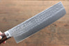 Kunihira Tanzo VG1 Hammered Usuba 165mm Mahogany Handle - Japanny - Best Japanese Knife