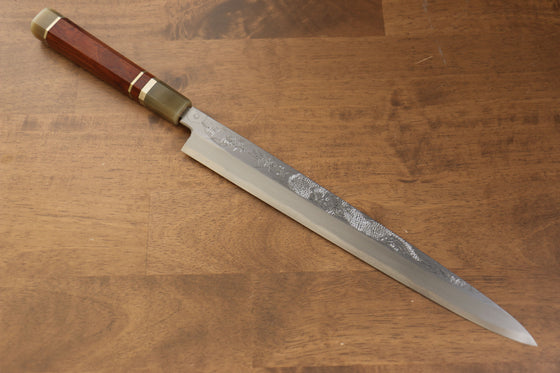 Sakai Takayuki Tenryu Uzushio Blue Steel No.2 Dragon Engraved Yanagiba 300mm Red Ebony Wood Handle with Sheath - Japanny - Best Japanese Knife