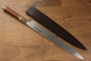 Sakai Takayuki Tenryu Uzushio Blue Steel No.2 Dragon Engraved Yanagiba 300mm Red Ebony Wood Handle with Sheath - Japanny - Best Japanese Knife