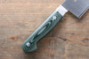 Sakai Takayuki Grand Chef Grand Chef Swedish Steel-stn Santoku  180mm Green Micarta Handle - Japanny - Best Japanese Knife