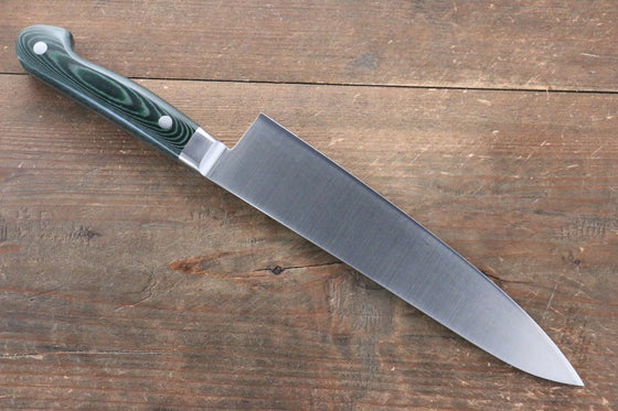 Sakai Takayuki Grand Chef Grand Chef Swedish Steel-stn Gyuto  210mm Green Micarta Handle - Japanny - Best Japanese Knife