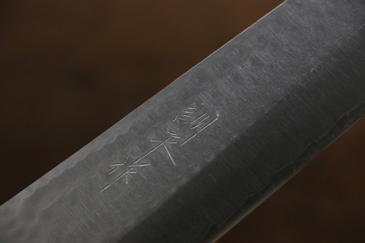 Kunihira VG1 Hammered Santoku 170mm Mahogany Handle - Japanny - Best Japanese Knife