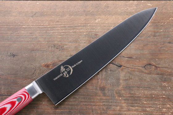 Sakai Takayuki Grand Chef Grand Chef Swedish Steel-stn Gyuto  210mm Red Micarta Handle - Japanny - Best Japanese Knife