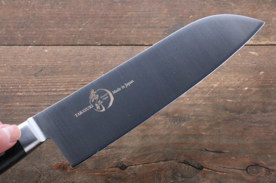 Sakai Takayuki Grand Chef Grand Chef Swedish Steel-stn Santoku  180mm Black Micarta Handle - Japanny - Best Japanese Knife