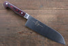 Sakai Takayuki Grand Chef Grand Chef Swedish Steel-stn Santoku  180mm Brown Micarta Handle - Japanny - Best Japanese Knife