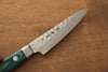 Sakai Takayuki VG10 17 Layer Damascus Petty-Utility 80mm Green Pakka wood Handle - Japanny - Best Japanese Knife