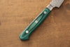 Sakai Takayuki VG10 17 Layer Damascus Petty-Utility 80mm Green Pakka wood Handle - Japanny - Best Japanese Knife