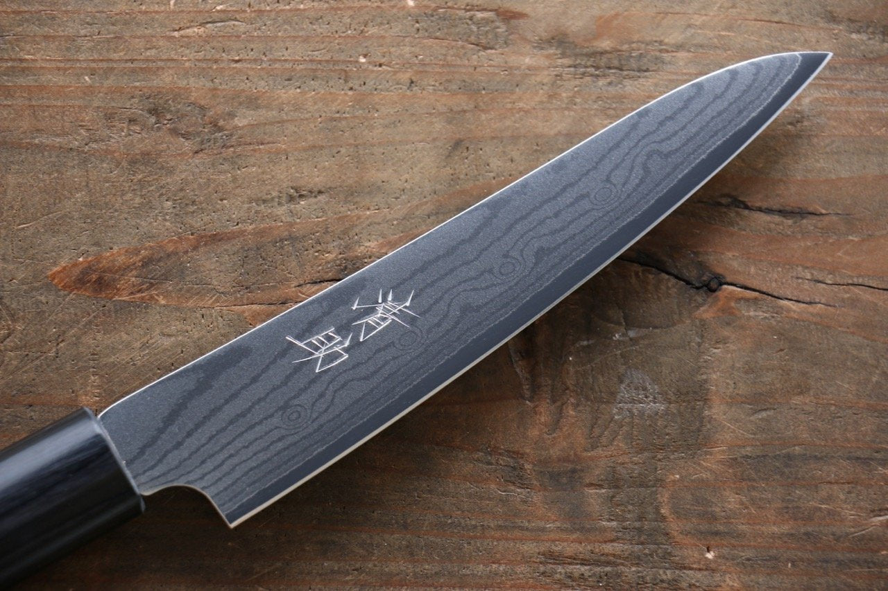 Seisuke VG10 37 Layer Damascus Petty-Utility 130mm Cherry Tree Handle - Japanny - Best Japanese Knife