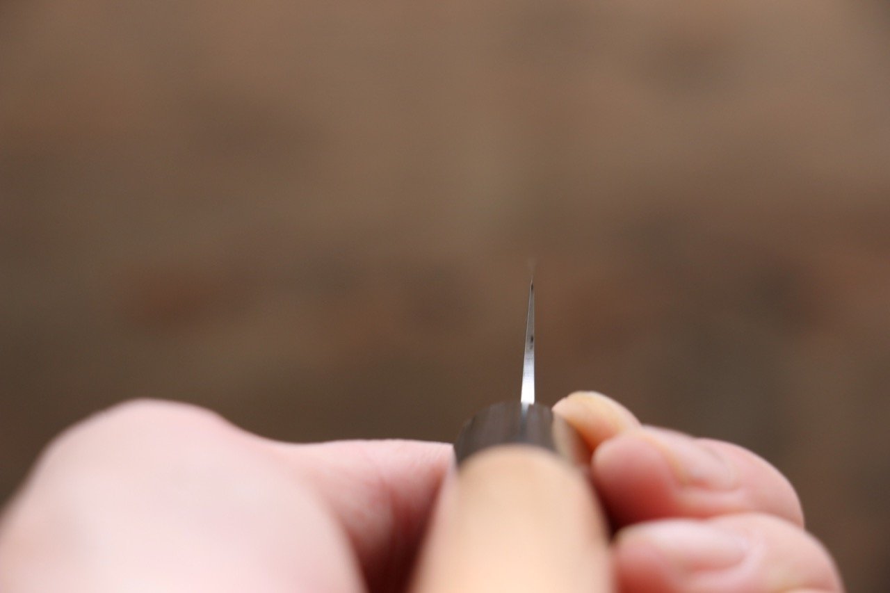 Seisuke VG10 37 Layer Damascus Petty-Utility 130mm Cherry Tree Handle - Japanny - Best Japanese Knife