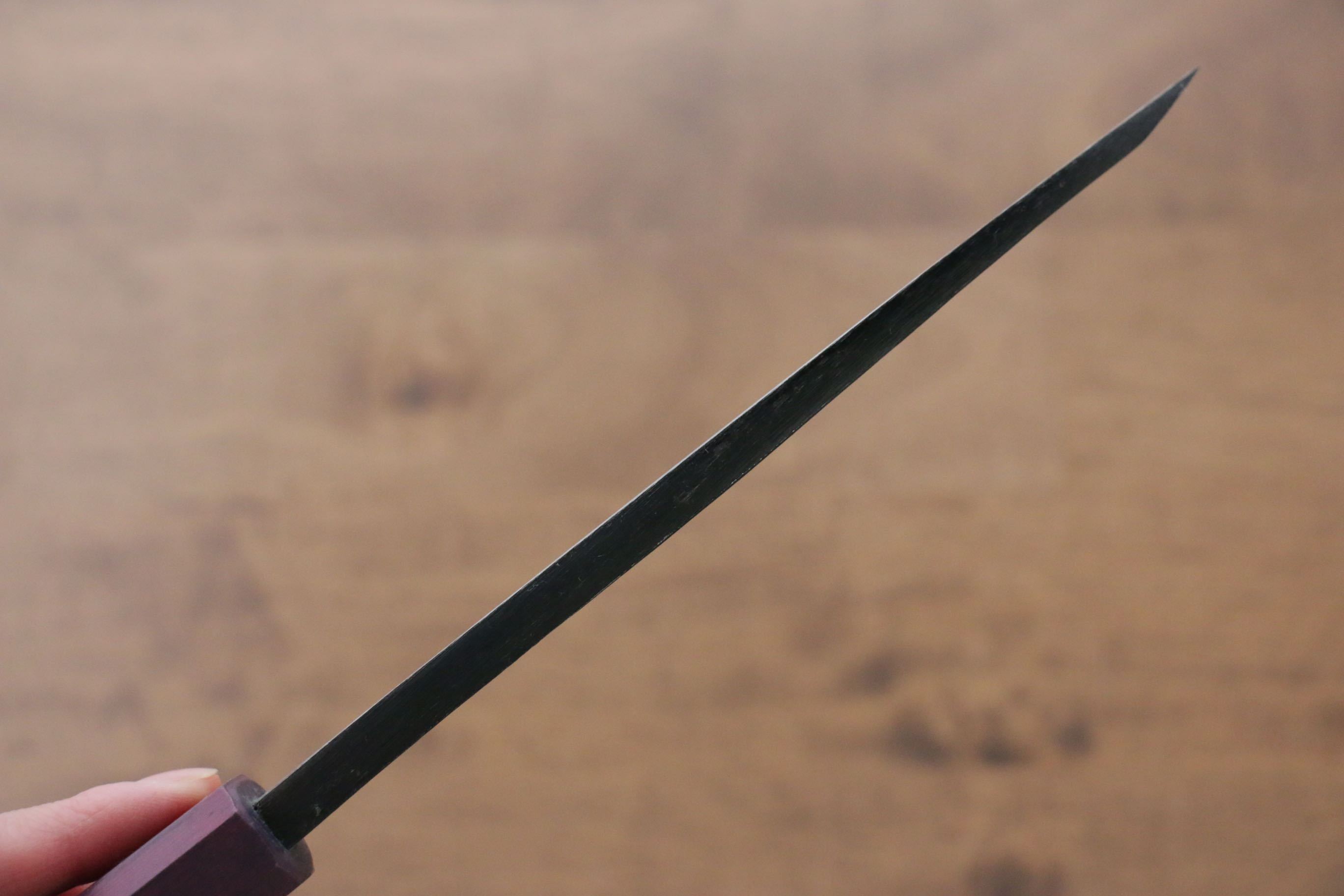 Seisuke White Steel No.2 Kurouchi Deba 150mm Purple Lacquered Handle - Japanny - Best Japanese Knife