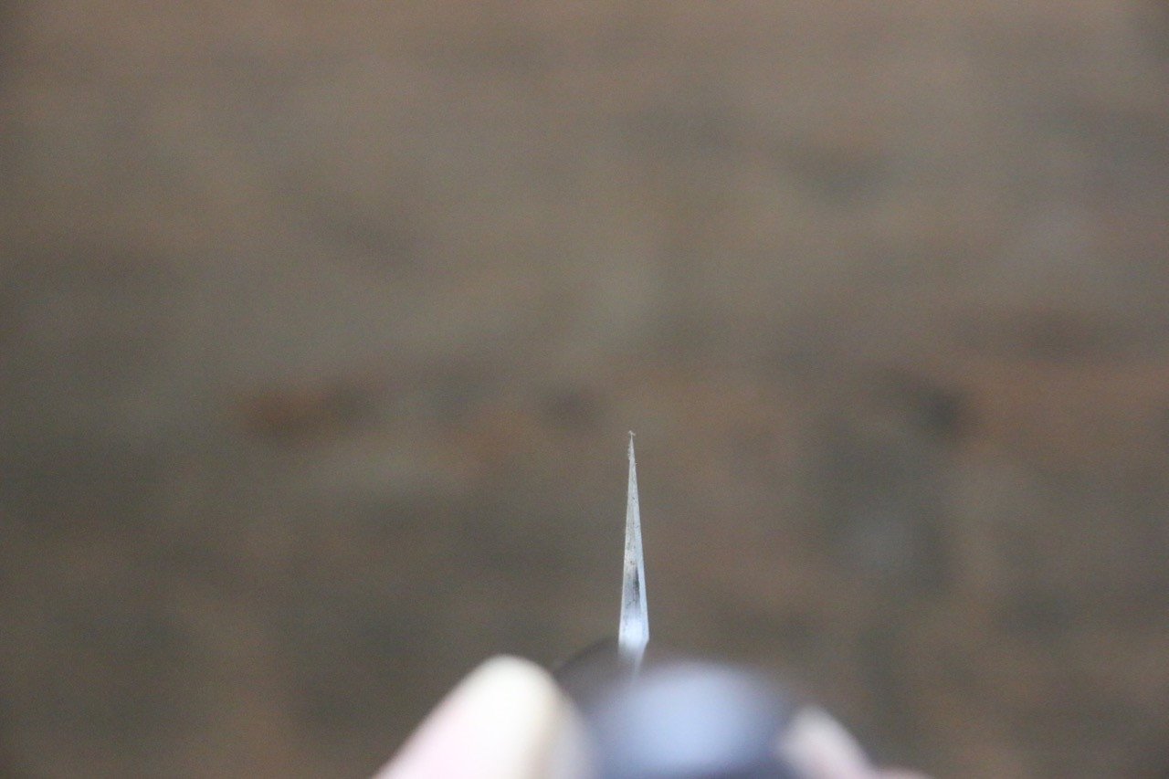 Hideo Kitaoka [Left Handed] White Steel No.2 Damascus Kiritsuke Yanagiba 240mm Shitan Handle - Japanny - Best Japanese Knife