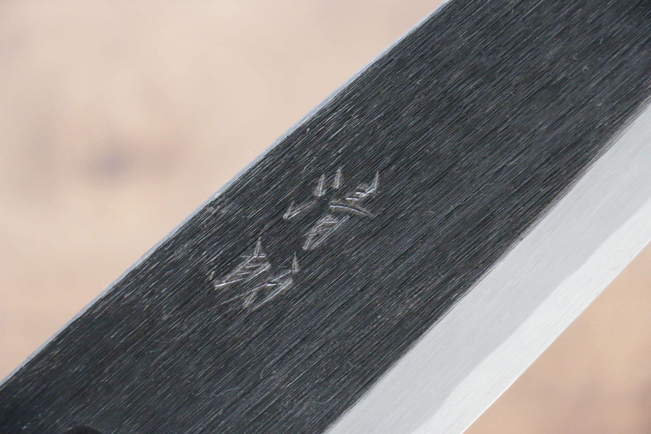 Seisuke White Steel No.2 Kurouchi Deba 180mm Purple Lacquered Handle - Japanny - Best Japanese Knife