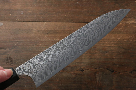 Yoshimi Kato SG2 Damascus Gyuto 210mm with Black Persimmon Handle A - Japanny - Best Japanese Knife