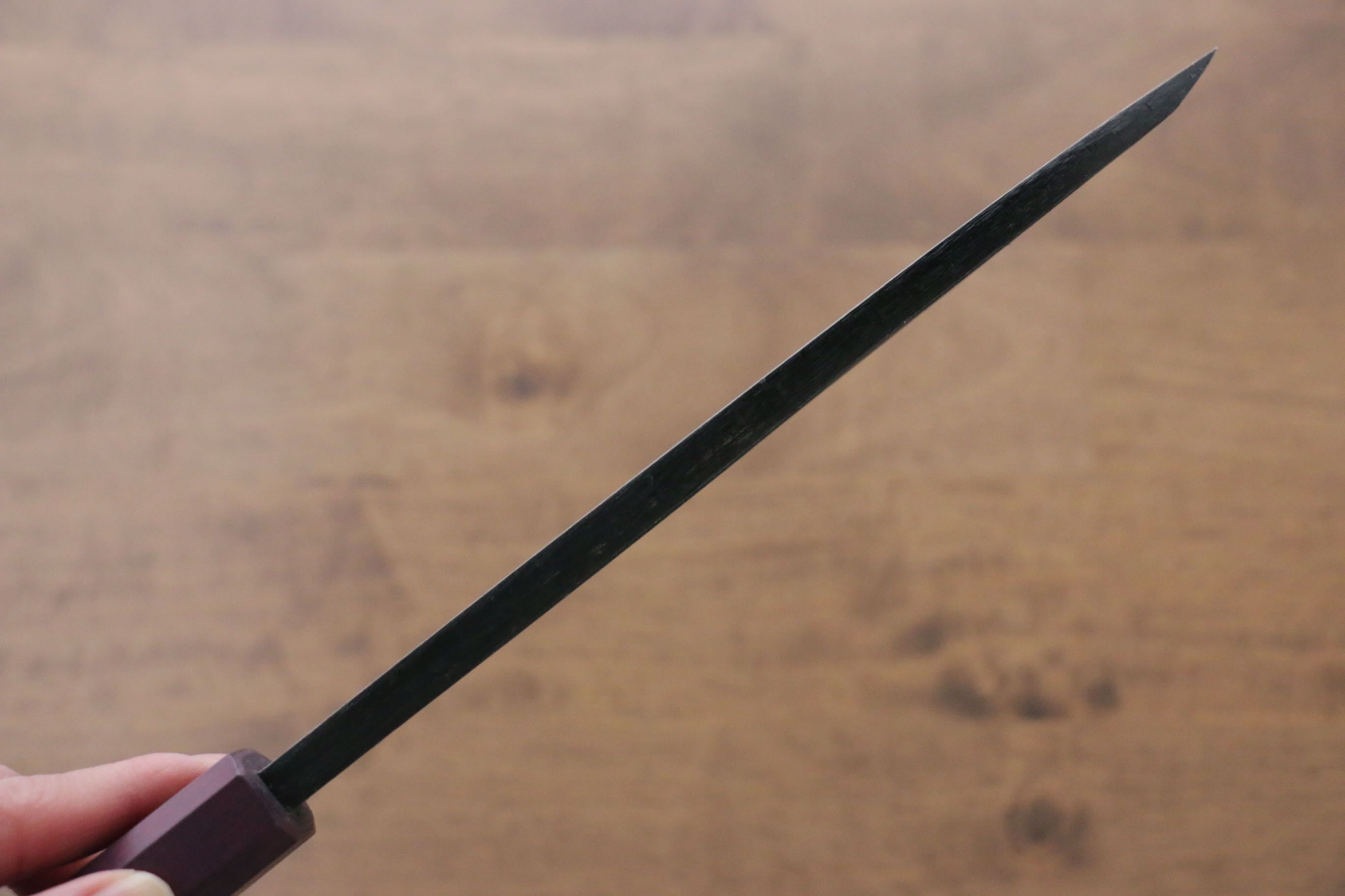 Seisuke White Steel No.2 Kurouchi Deba 180mm Purple Lacquered Handle - Japanny - Best Japanese Knife