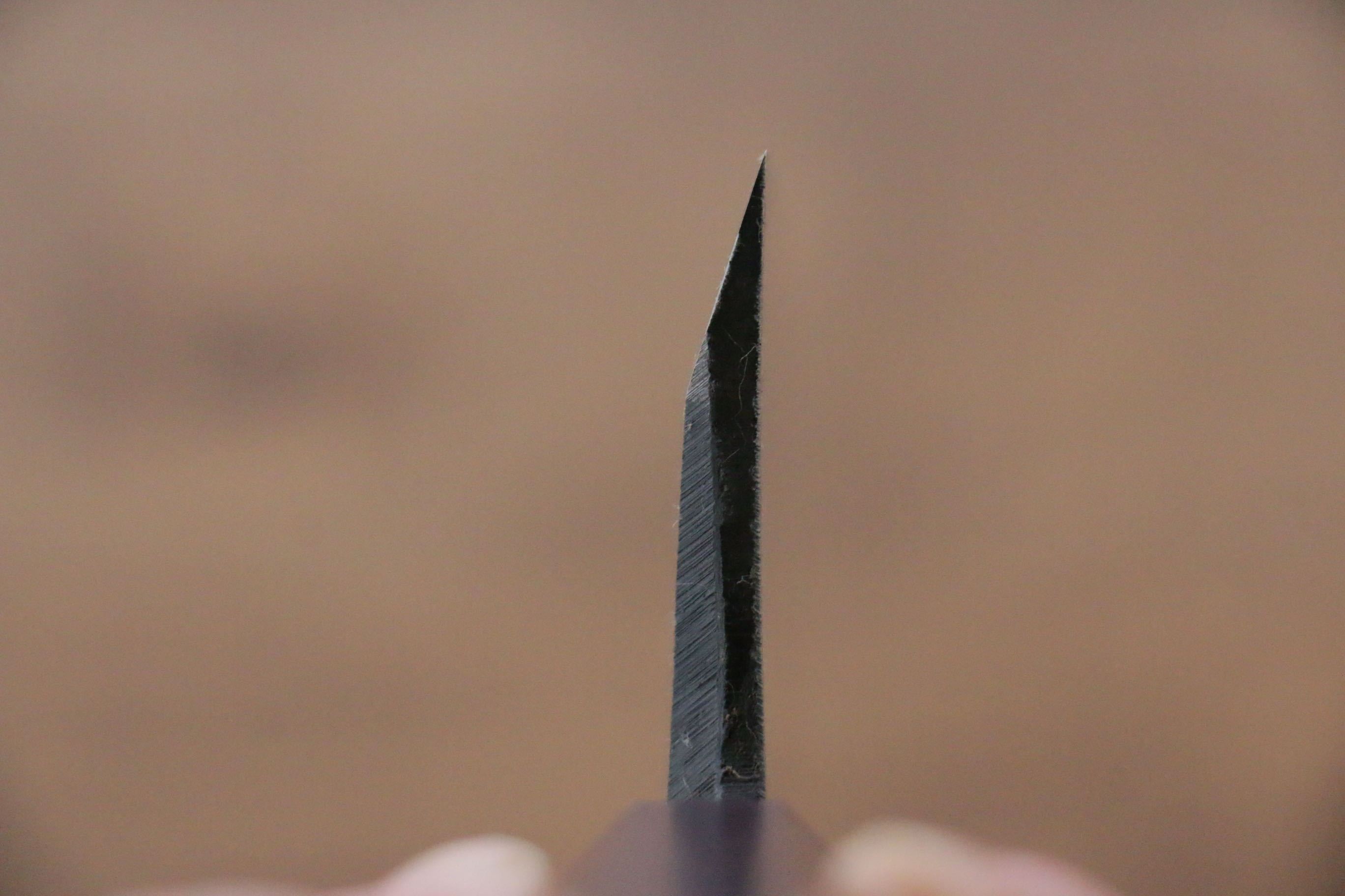 Seisuke White Steel No.2 Kurouchi Deba 180mm Purple Lacquered Handle - Japanny - Best Japanese Knife