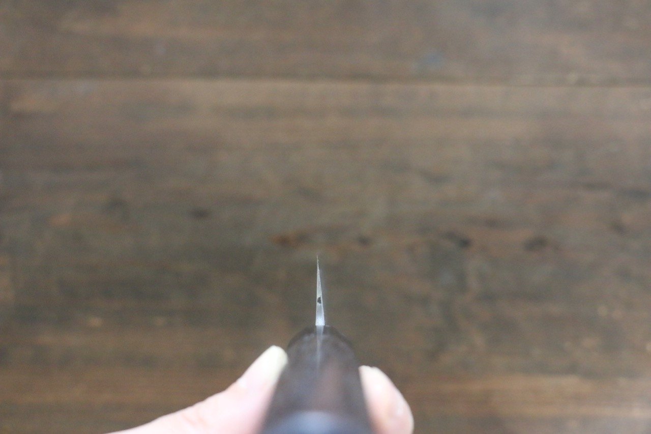 Hideo Kitaoka [Left Handed] White Steel No.2 Damascus Kiritsuke Yanagiba 270mm Shitan Handle - Japanny - Best Japanese Knife