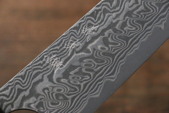 Yoshimi Kato SG2 Damascus Bunka 165mm with Black Persimmon Handle B - Japanny - Best Japanese Knife