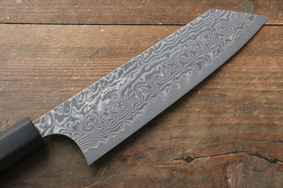 Yoshimi Kato SG2 Damascus Bunka 165mm with Black Persimmon Handle A - Japanny - Best Japanese Knife