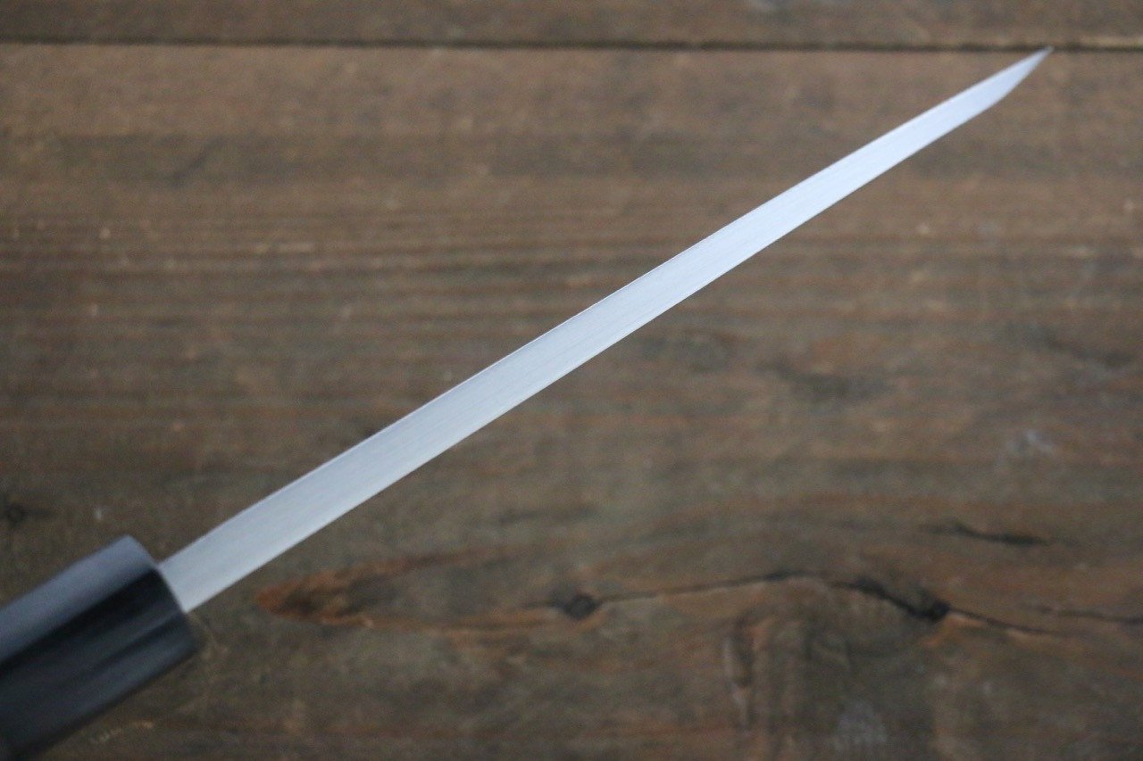 Hideo Kitaoka White Steel No.2 Damascus Deba 165mm Shitan Handle - Japanny - Best Japanese Knife