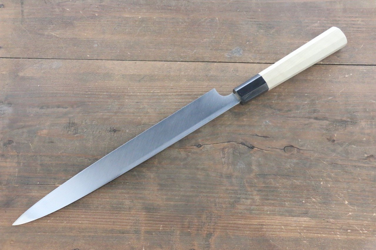 Sukenari [Left Handed] Blue Steel No.2 Hongasumi Yanagiba Magnolia Handle - Japanny - Best Japanese Knife